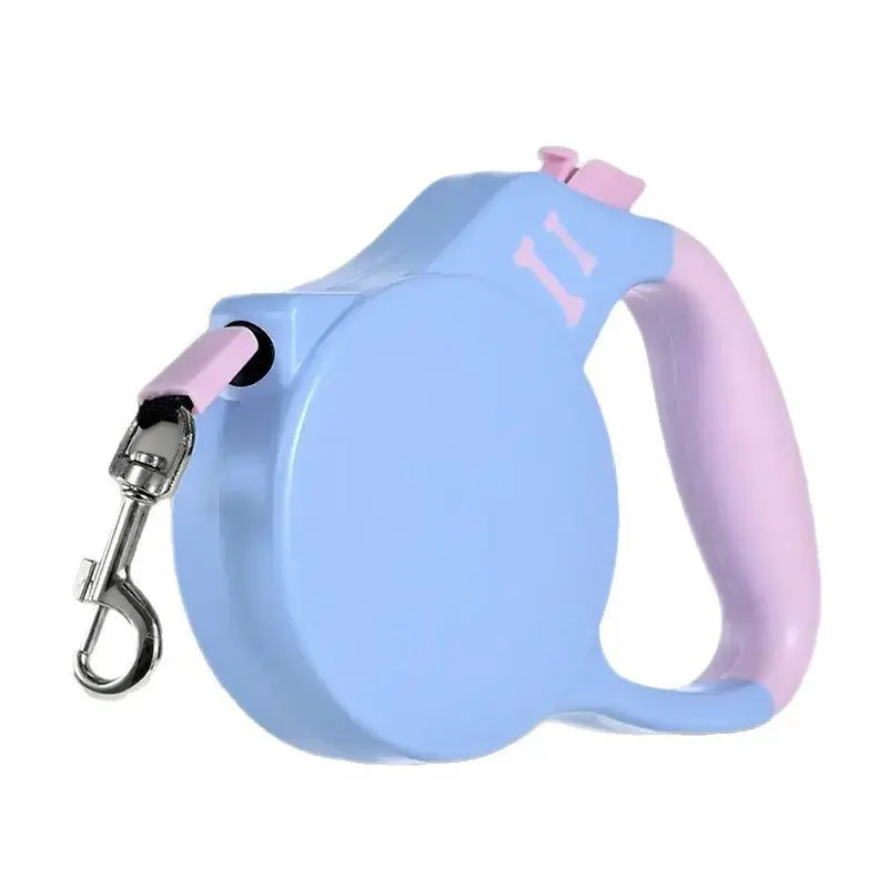 Professional Pet Gift Set: Adjustable Long Dog Leash with One-Button Brake, Ideal for Night Walks, Suitable for Medium Dogs and Cats, Crafted from Linen Material