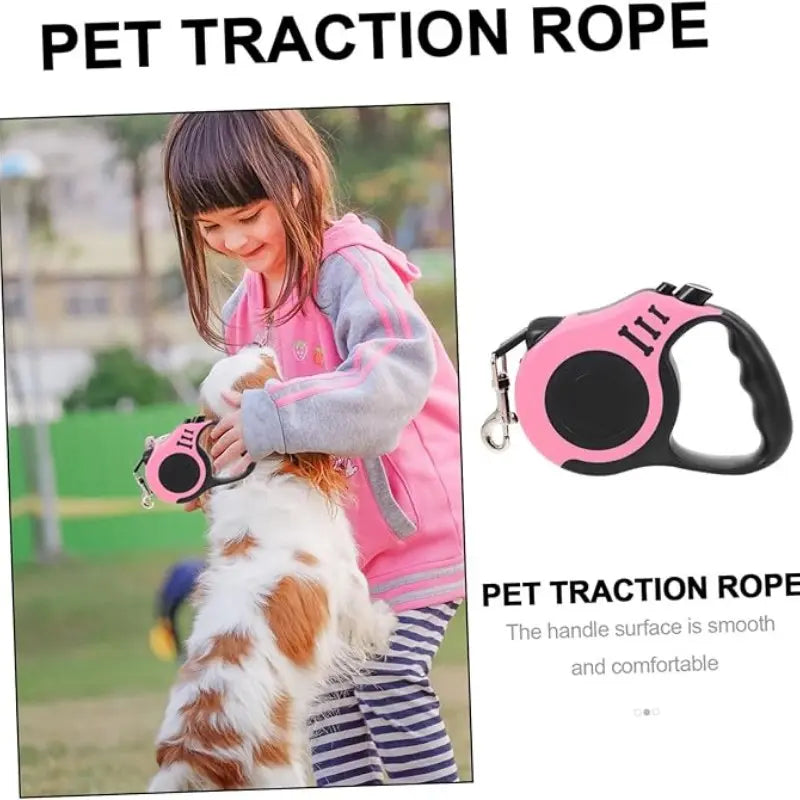 Professional Pet Gift Set: Adjustable Long Dog Leash with One-Button Brake, Ideal for Night Walks, Suitable for Medium Dogs and Cats, Crafted from Linen Material