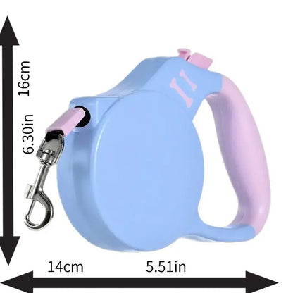 Professional Pet Gift Set: Adjustable Long Dog Leash with One-Button Brake, Ideal for Night Walks, Suitable for Medium Dogs and Cats, Crafted from Linen Material
