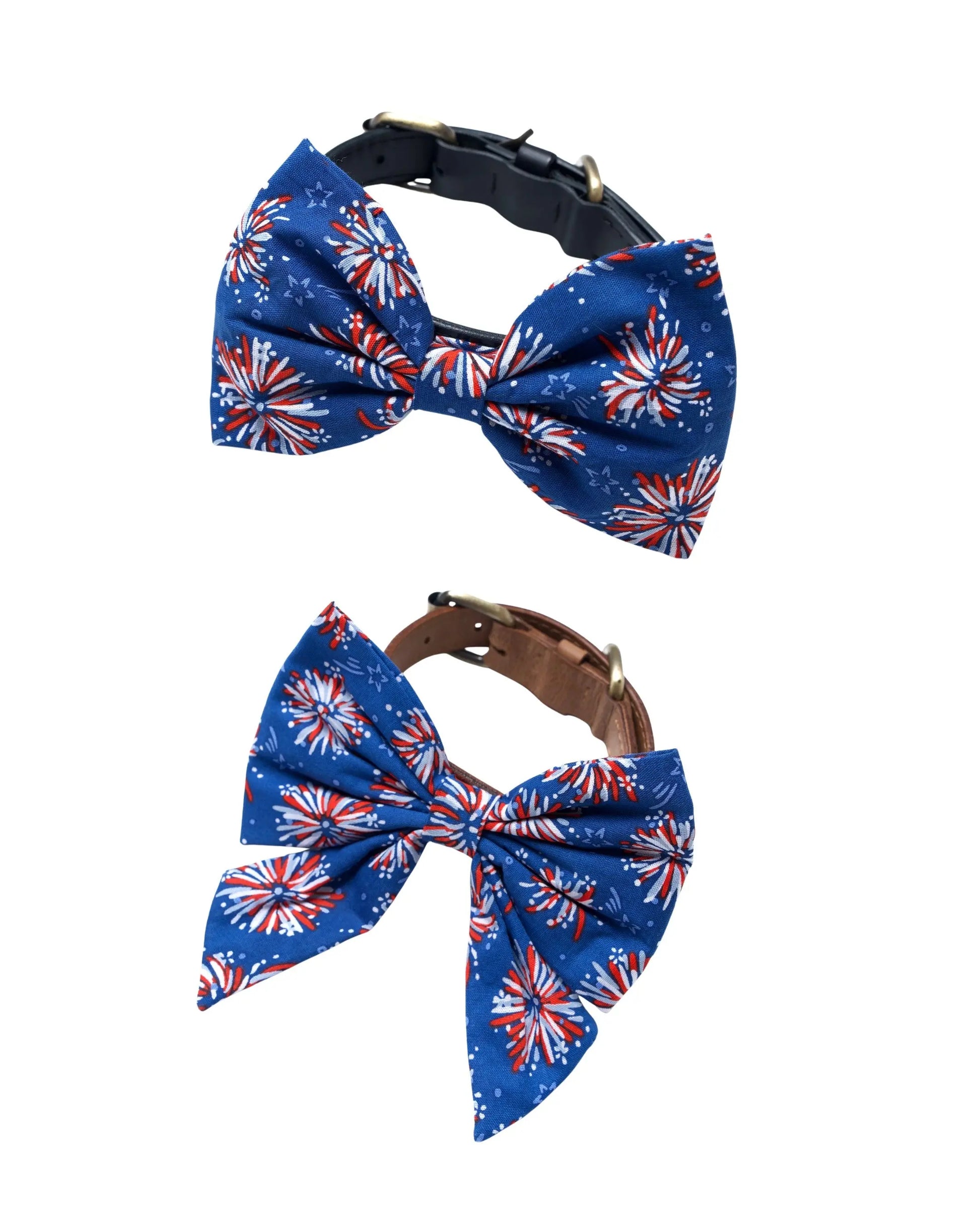 Fourth of July Slide on the Collar Pet Bow Ties - Cotton - Washable