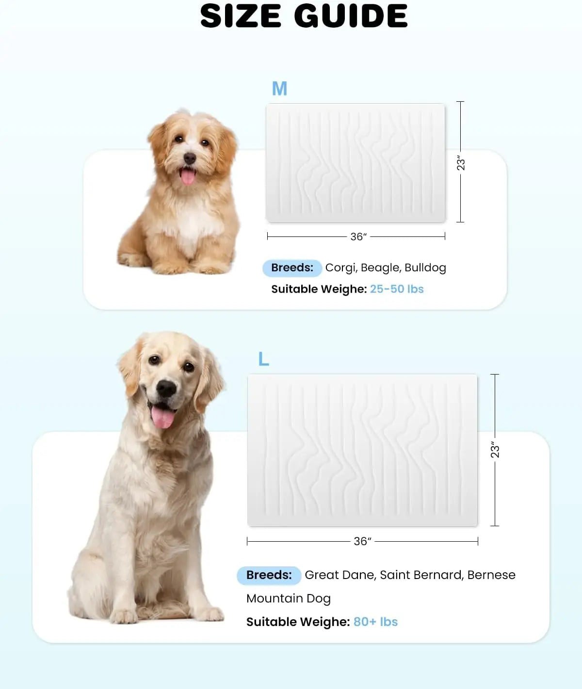 Large Dog Cooling Mat with Q-MAX>0.4, 48" x 28", Thin Non-Gel Self-Chilling Pad, Washable, Non-Slip, Foldable, Supports Dogs up to 80 lbs