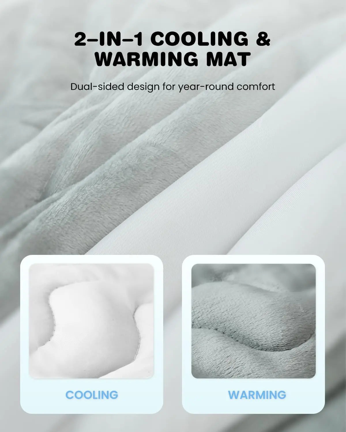 Large Dog Cooling Mat with Q-MAX>0.4, 48" x 28", Thin Non-Gel Self-Chilling Pad, Washable, Non-Slip, Foldable, Supports Dogs up to 80 lbs