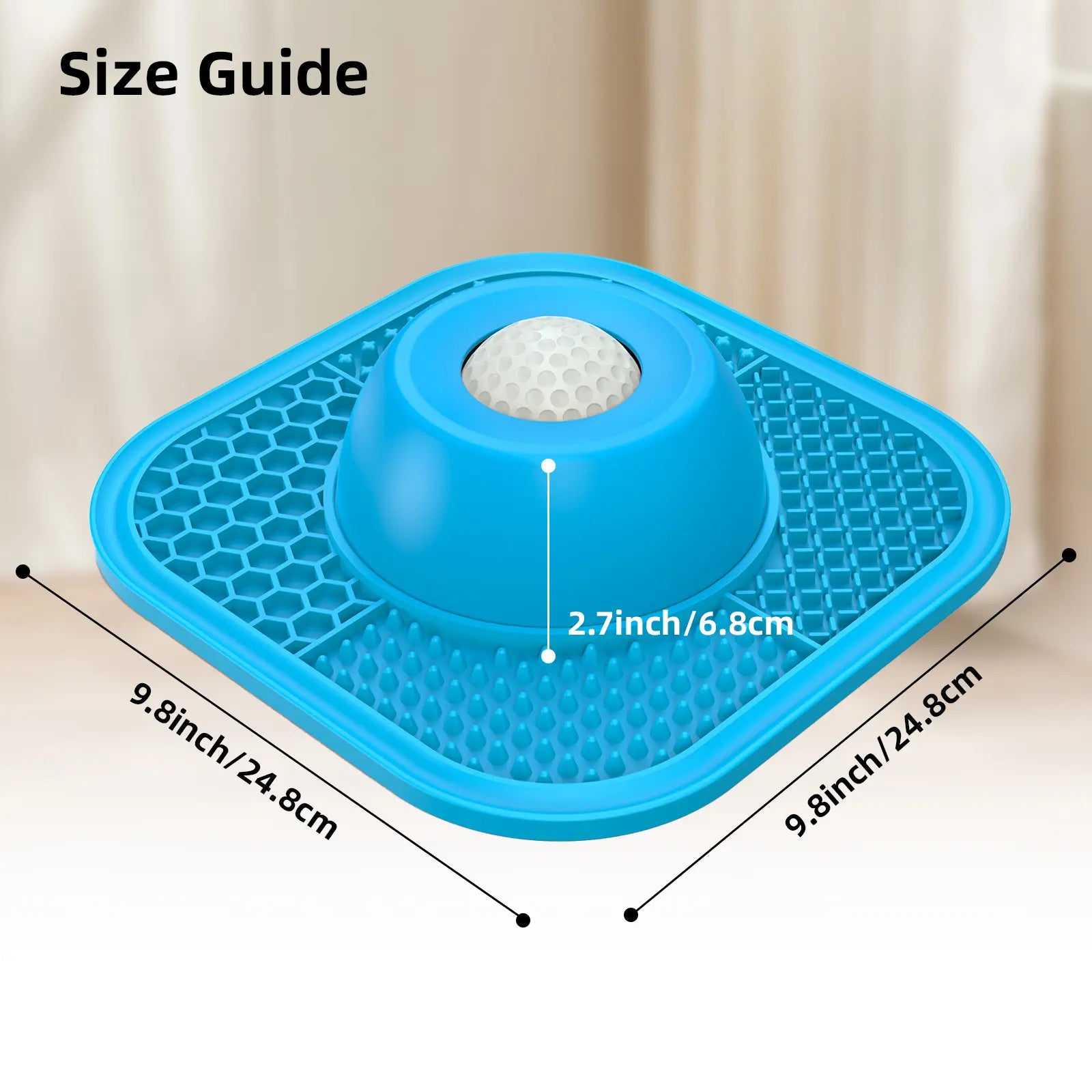 PLOSIF Slow Feeder Dog Bowl with Anti-Slip Ball-In Design for Liquid Treats - 3/4 Cup Capacity for Bone Broth and Yogurt, Ideal for Small to Large Breeds, Supports Dietary Supplement and Post-Operative Nutrition